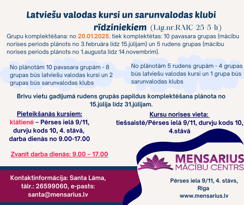 Latviešu valodas kursi rīdziniekiem